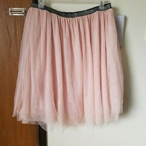 Blush pink tulle skirt